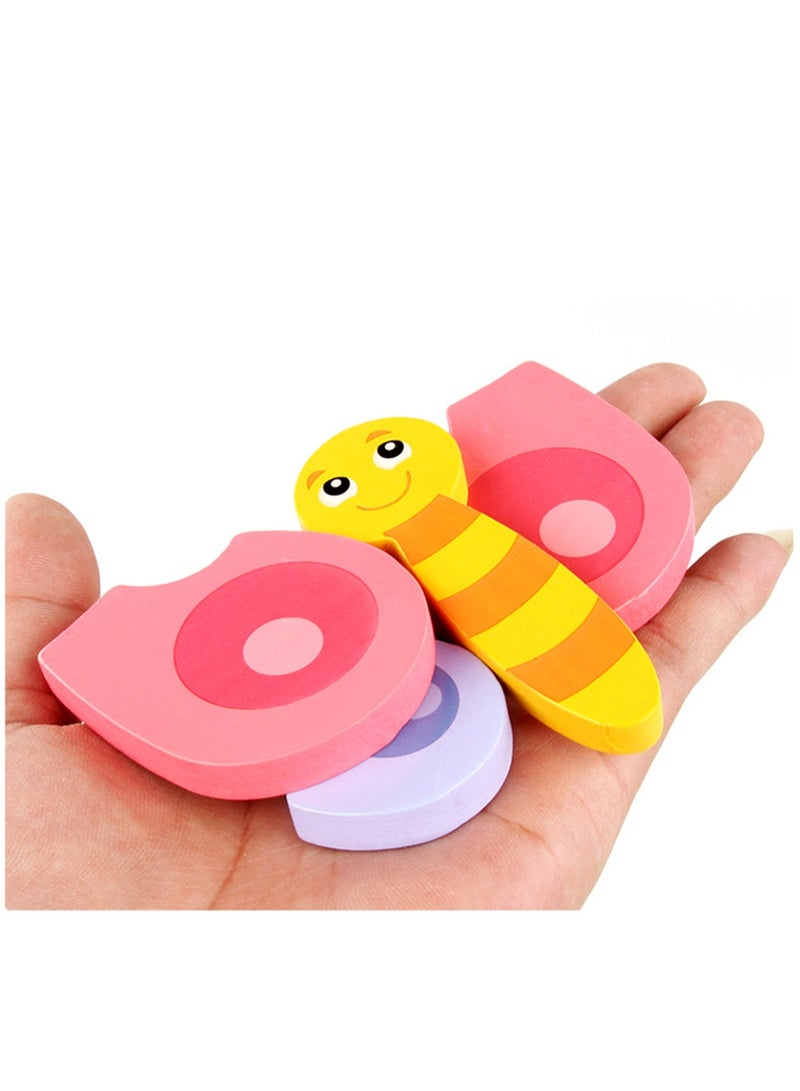 Children's Educational Wooden Cartoon Snails Jigsaw Puzzles Suitable Gift Bag Pack - Image 4