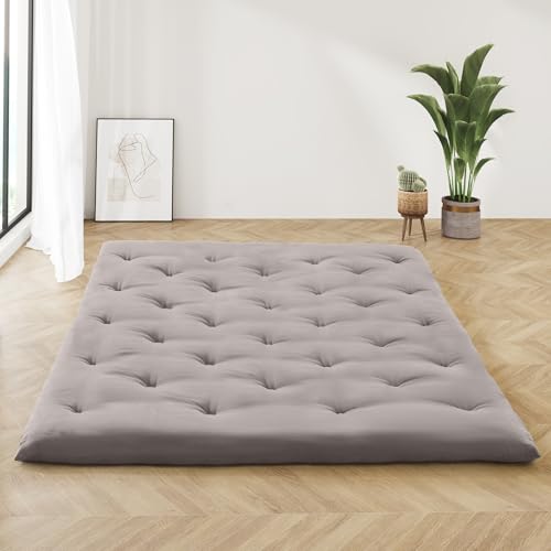 IMSMARTMART Futon Mattress Queen Futon Mattress 30"x 72" Foldable Roll Up 2.5" Tatami Multi Scene Floor Mattresses Yoga Living Room, Light Grey - Image 1