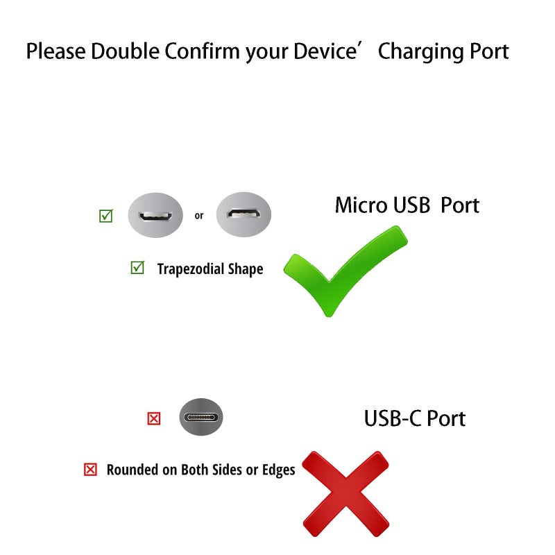 PDEEY Micro USB Charger Replacement for V-Tech, Babysense, Owlet, LBTech, Eufy, VAVA, Moonbaby Baby Monitor Power Adapter 5V, Charging Cord Cable 6 FT - Image 3