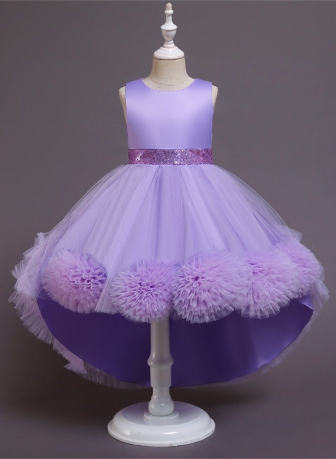 فساتين أطفال، أزهار، أزهار، أزياء أرجوانية - Image 4