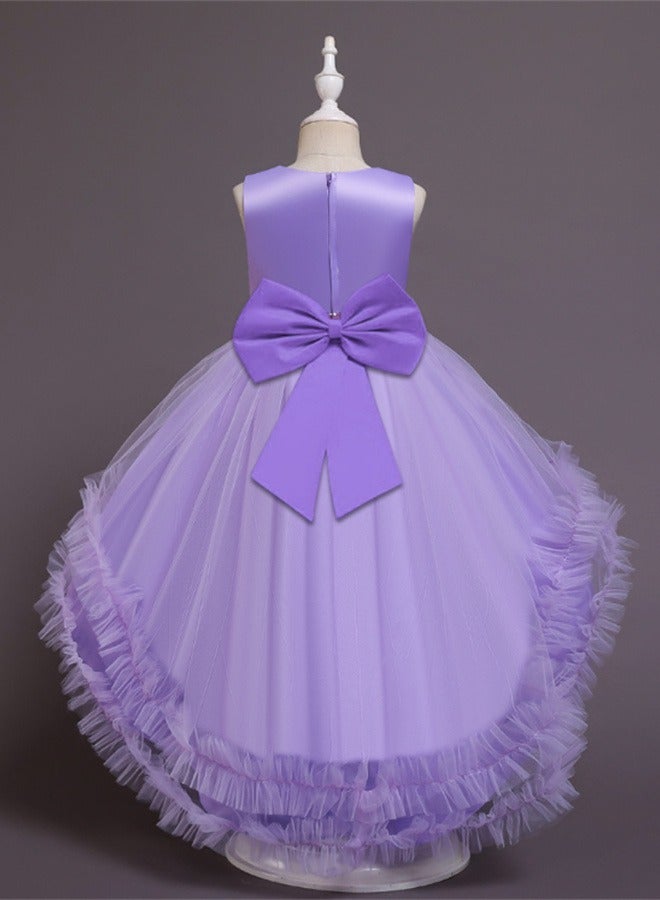 فساتين أطفال، أزهار، أزهار، أزياء أرجوانية - Image 5