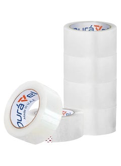 Duravel Duravel Clear Tape 6 pcs - Heavy Duty 2 inch x 50 YDs- clear tape roll - clear tape 2 inch, Packaging Tape, adhesive tape- packing tape clear for Packing Boxes- Pack of 6 Tapes  - Image 1
