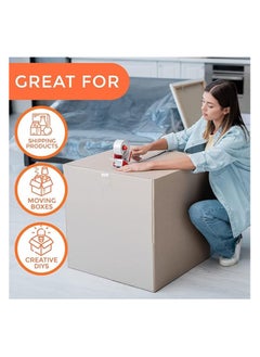 Duravel Duravel Clear Tape 6 pcs - Heavy Duty 2 inch x 50 YDs- clear tape roll - clear tape 2 inch, Packaging Tape, adhesive tape- packing tape clear for Packing Boxes- Pack of 6 Tapes  - Image 5