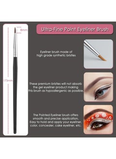 KingMas Eyebrow Brush & Eyelash Separator Eyeliner Brush and Brow Comb Lash Spoolie Brush, Steel Mascara Comb Grooming Brush, 5Pcs Eye Makeup Tools  - Image 5