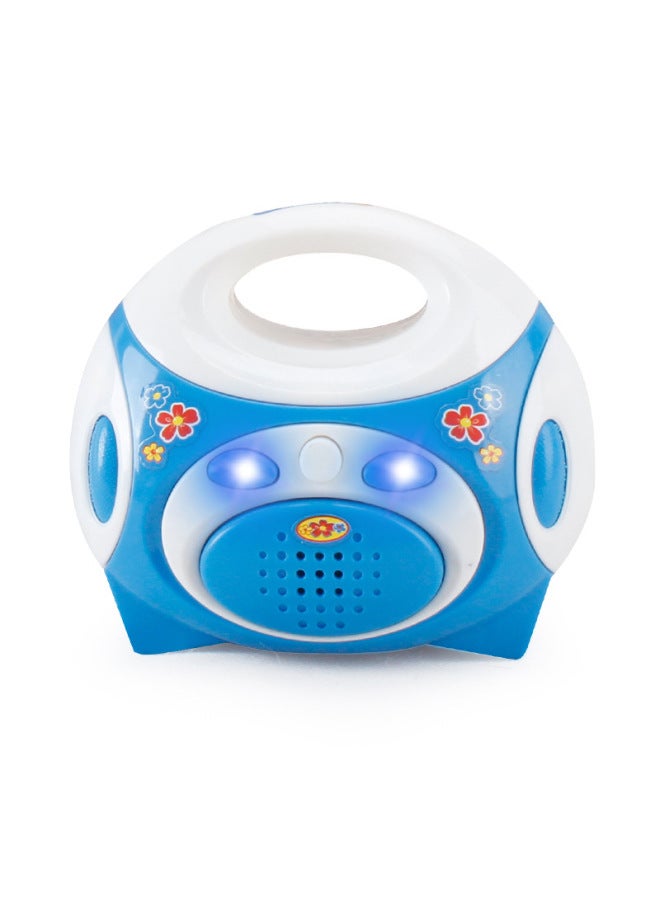 22 Children Play House Small Household Appliances Washing Machine Toy Rice Cooker Mini Kitchen Toy Refrigerator Table Lamp-Color:Blue Radio  - Image 1