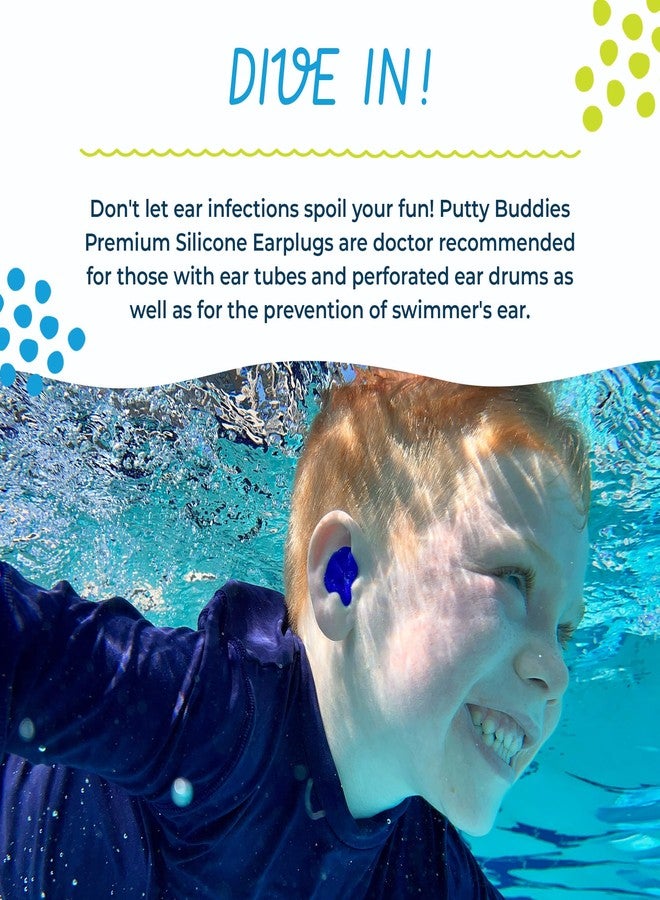 Putty Buddies Earvolution Original Putty Buddies Ear Plugs for Swimming - Invented by an Ear Physician - Moldable, Premium Silicone Ear Plugs - One Size - Waterproof - Made in The USA - 10 Pack - Clear - Image 5