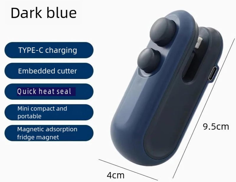 Zyomatiq Portable Mini Sealing Machine Handheld Packet Sealer for Food Snacks Chips Fresh Storage Plastic Bags Sealing Machine Pack Of 1pcs Multicolor - Image 4
