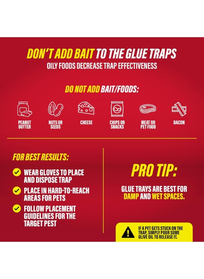 Catchmaster فخاخ الفئران اللاصقة من كاتشماستر داخلية للمنزل 10PK، فخاخ بالجملة للفئران والجرذان، صواني بلاستيكية لاصقة مسبقة التحضير للاستخدام داخل المنزل، فخاخ للثعابين، والسحالي، والحشرات، والعناكب، آمنة للحيوانات الأليفة للتحكم في الآفات. - Image 3