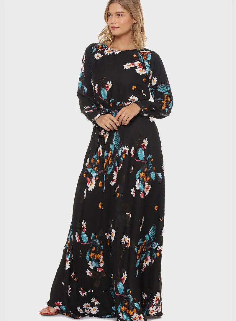 Campus Sutra Floral Print Dress