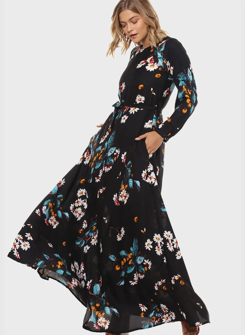 Campus Sutra Floral Print Dress