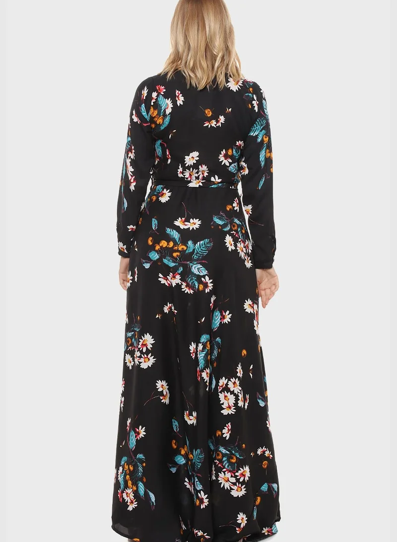 Campus Sutra Floral Print Dress