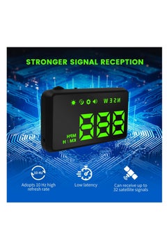 Excefore Heads up Display for Cars, Car Speedometer Display, Head up Display for Car Windshield, GPS Heads up Display, GPS Speedometer, Digital Speedometer for Car MPH  - Image 2