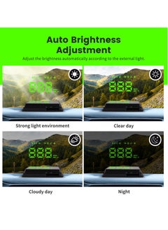 Excefore Heads up Display for Cars, Car Speedometer Display, Head up Display for Car Windshield, GPS Heads up Display, GPS Speedometer, Digital Speedometer for Car MPH  - Image 4