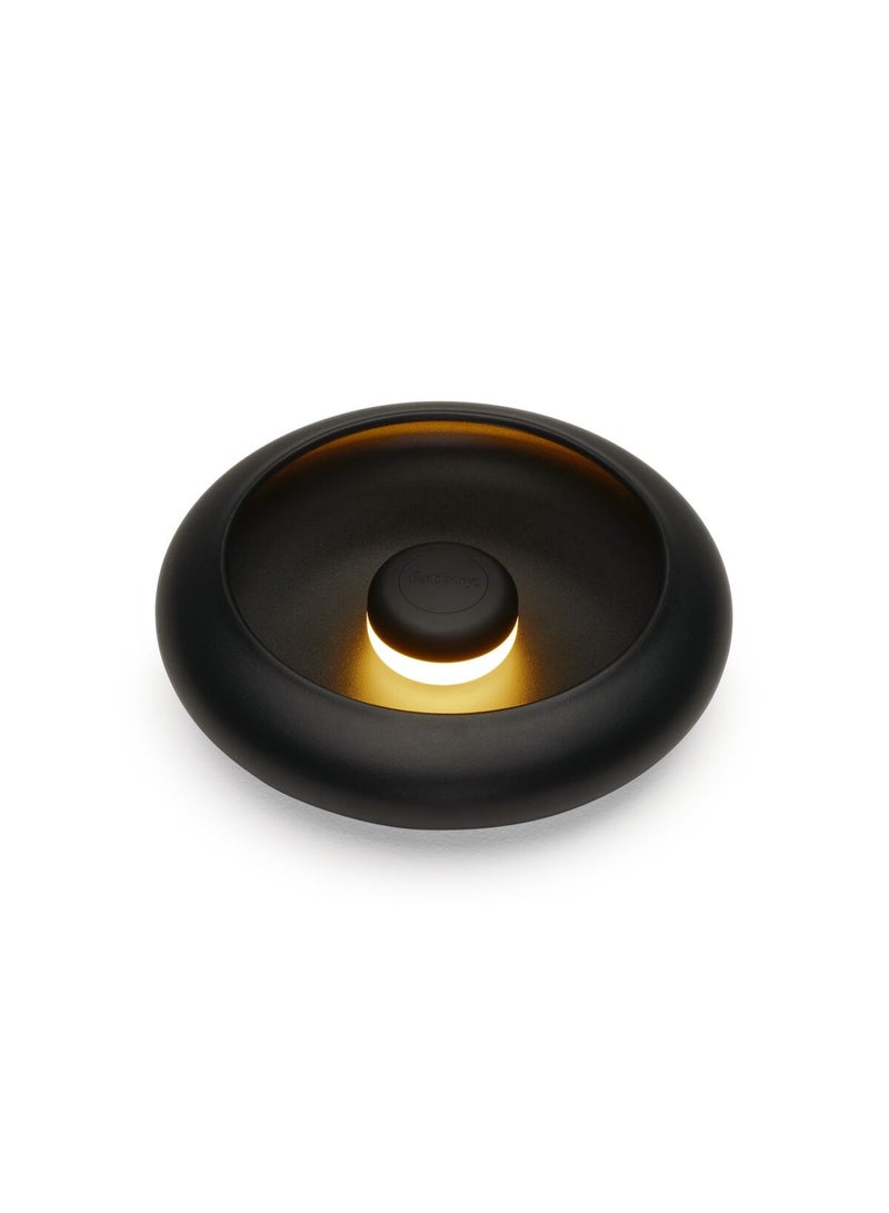 Fatboy Oloha bowl with lamp, multifunctional lamp, rechargeable LED Light, 8 hours of battery run time (22.5 x 6.1 cm) Small, Black - Image 3