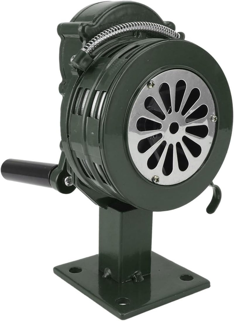 Hand Crank Siren Aluminium Alloy 110dB Loud Alarm, Emergency Air Raid Tornado Siren Horn - Portable Manual Warning Device, Durable Construction for Outdoor Use (Green) - Image 1