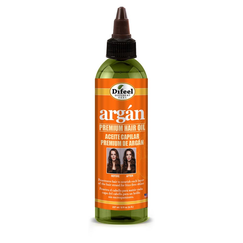 Difeel Argan Hydrating Premium Hair Oil 8 oz. - Hair Oil for Dry Hair and Natural Hair Oil Treatment - Image 1