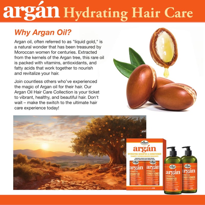 Difeel Argan Hydrating Premium Hair Oil 8 oz. - Hair Oil for Dry Hair and Natural Hair Oil Treatment - Image 5