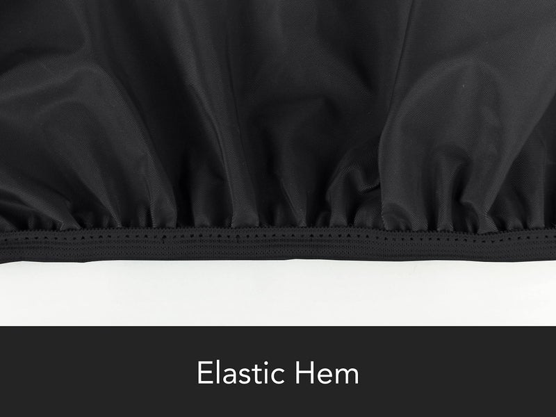 Covermates Classic Outdoor Patio Sofa Cover â€“ Heavy-Duty 12-Gauge Vinyl with Polyester Lining, Elastic Hem & Mesh Vent for Moderate Weather Protection, 48W x 26D x 34H, Black - Image 4
