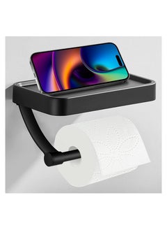 Y&D SYOSI Toilet Paper Holder with Phone Shelf, Stainless Steel Wall Mount, Bathroom Tissue Roll Shelf (1 PCS)  - Image 1