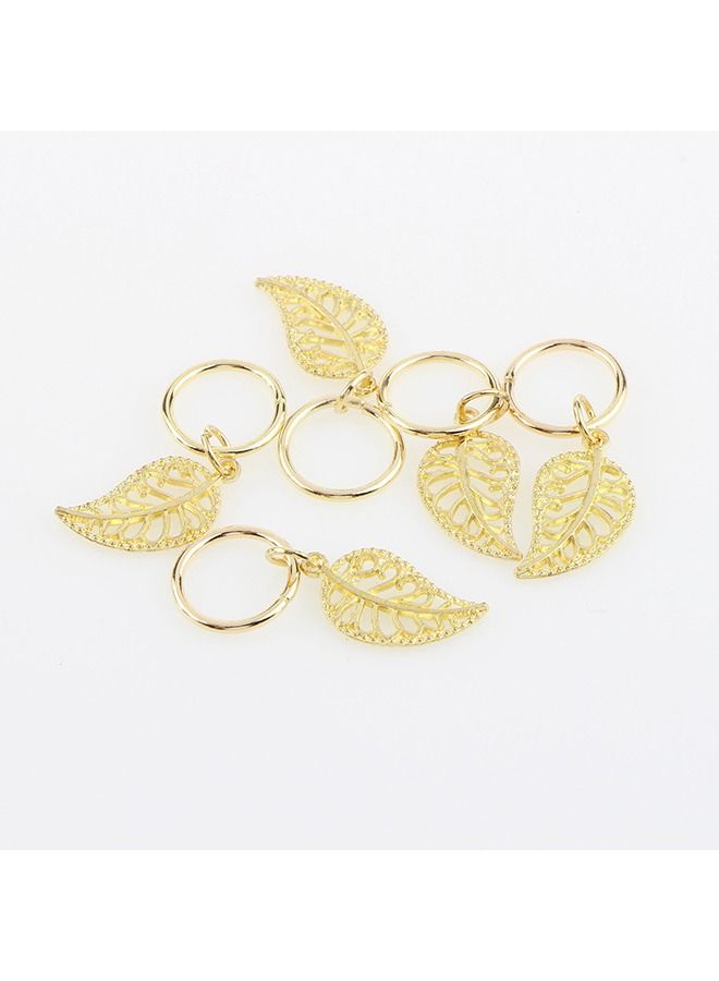 Arabest 80PCS Twisted Braid Hair Beads,Metal Cuff Braid Ring,Pendant Braid Clips,Hair Accessories,DIY Hair Braid Accessories,DIY Hair Accessories,Plating(Gold+silver) - Image 3