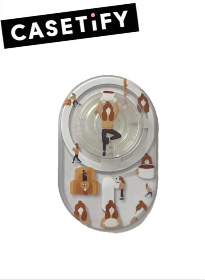 Casetify Coffee Girl Phone Grip Stand Compatible with MagSafe, MagSafe Phone Grip Holder, Wireless Charging Compatible - Image 1