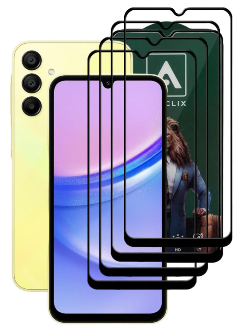 ACLIX 4 Pieces Antistatic ESD Dustproof Premium Quality High Definition Tempered Glass Screen Protector Designed For Samsung Galaxy A15 - Image 1