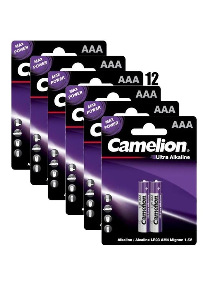 Camelion Camelion Ultra Alkaline Batteries AAA Batteries 12 Packs