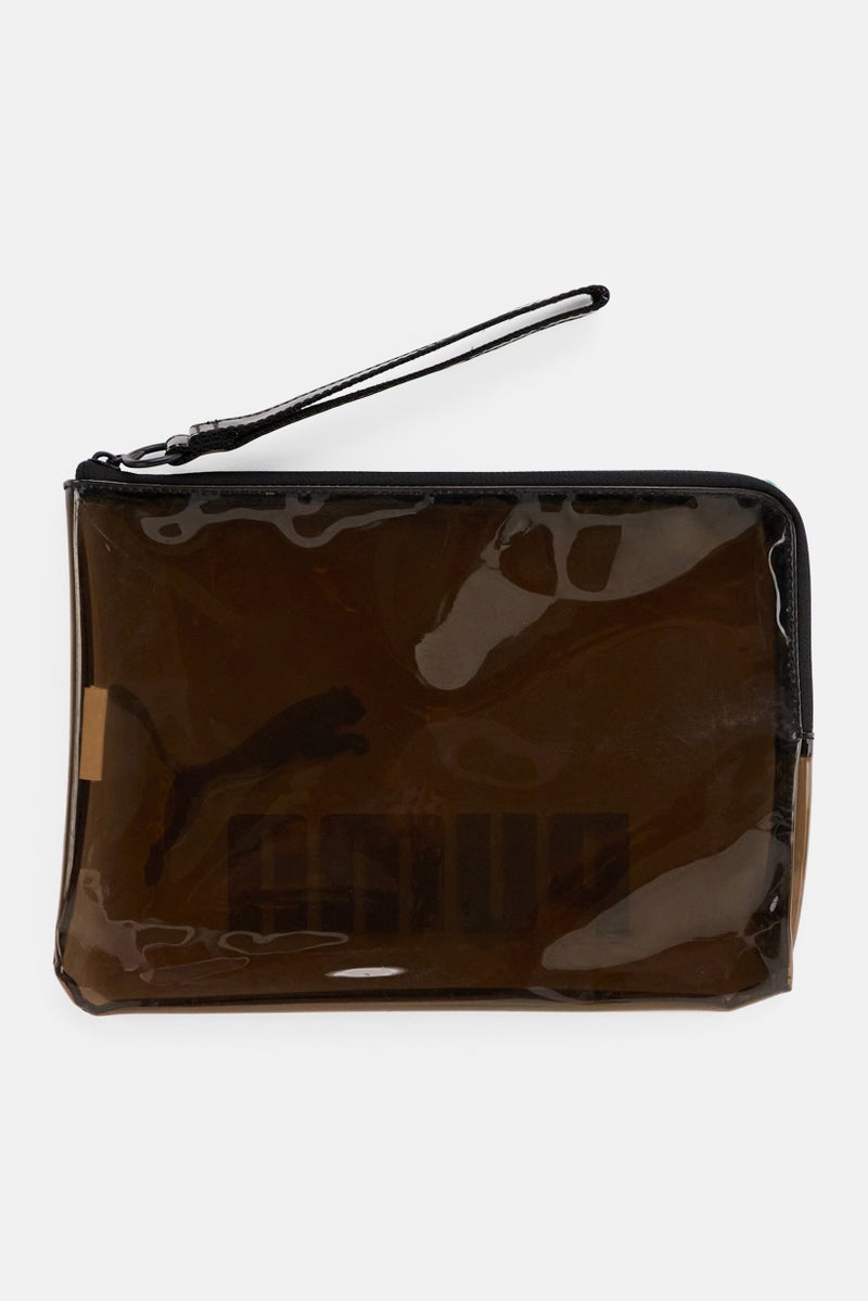 PUMA Women Brand Logo Transparent Pouch 20 H x 28 L x 1 W cm, Black  - Image 2