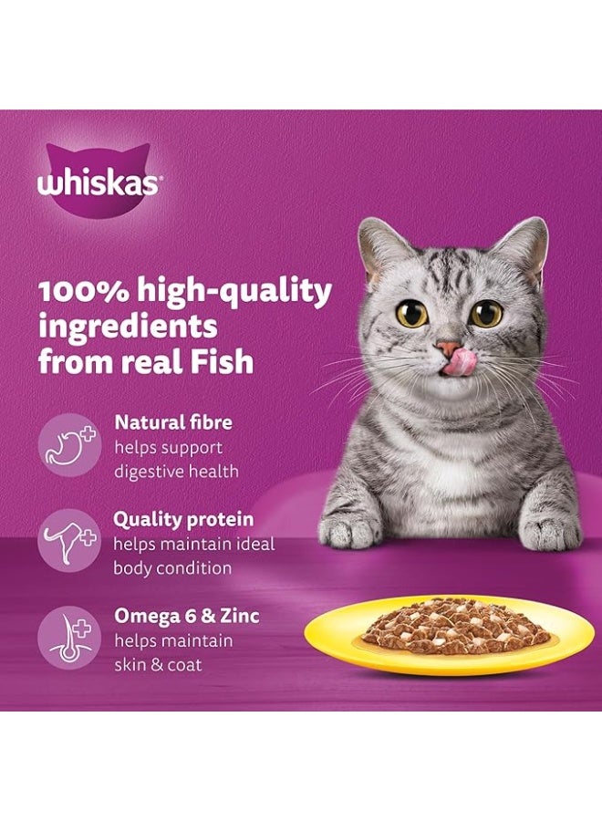 Whiskas Ocean Fish Wet Cat Food 80g Pouches (Pack of 12) - Image 3