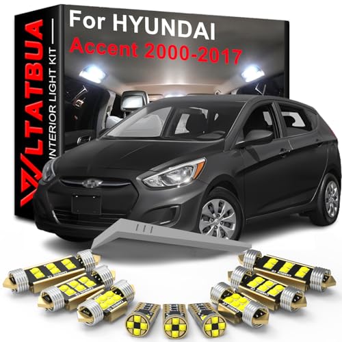 WLTATBUA LED Interior Light Kit Replacement for HYUNDAI Accent LC MC RB RC 2000 2001 2002 2003 2004 2005 2006 2007 2008 2009 2010 2011 2012 2013 2014 2015 2016 2017 - Image 1