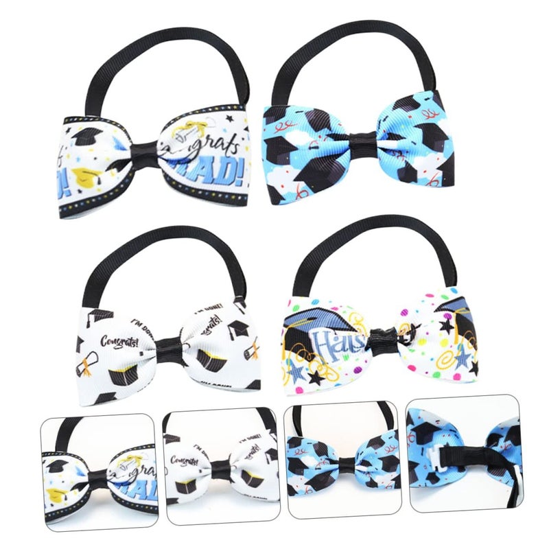 Pet Bow Tie Collars For Dog And Cat 4 Pack Graduation Photo Prop Comfort - Image 4