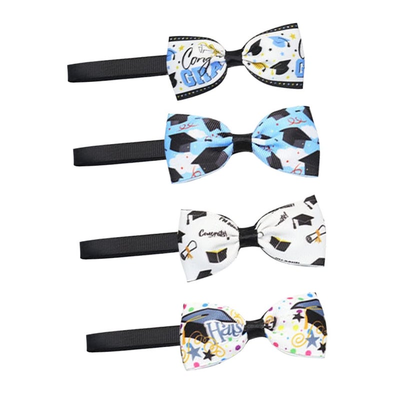 Pet Bow Tie Collars For Dog And Cat 4 Pack Graduation Photo Prop Comfort - Image 2