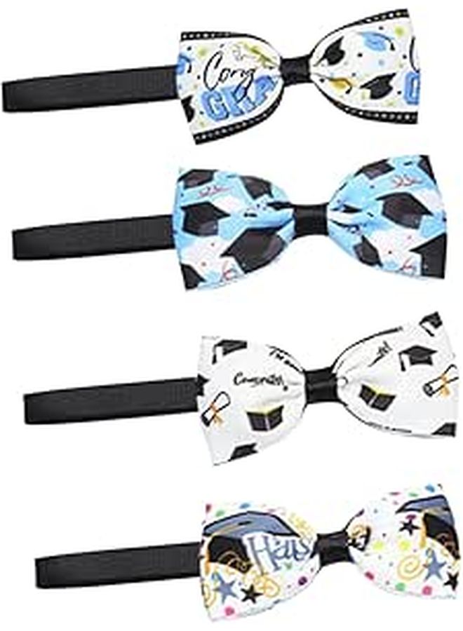 Pet Bow Tie Collars For Dog And Cat 4 Pack Graduation Photo Prop Comfort - Image 1