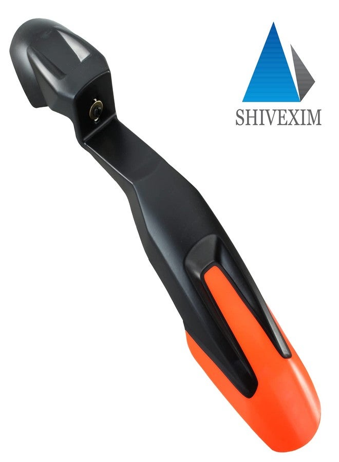 ShivExim® New Unbreakable Bicycle Dual Tone Front & Rear Mudguard with Steel Clamp Full Length (Orange) - Image 5
