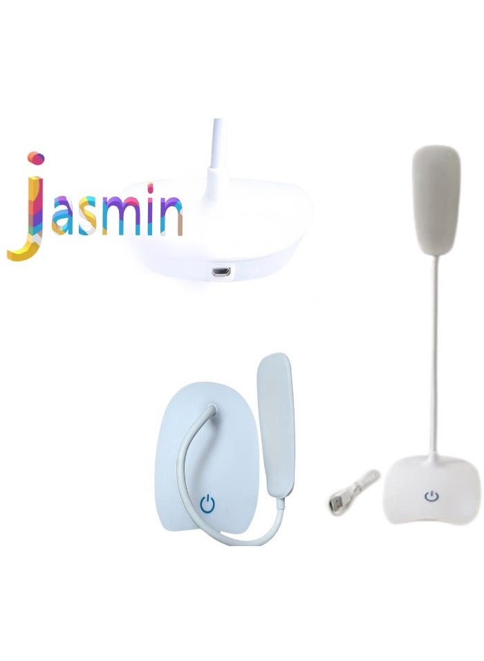 مصباح مكتبي LED -   اباجوره تاتش USB قابله لإعادة الشحن  لحماية العين باللون الأبيض 3 مستويات - Image 4