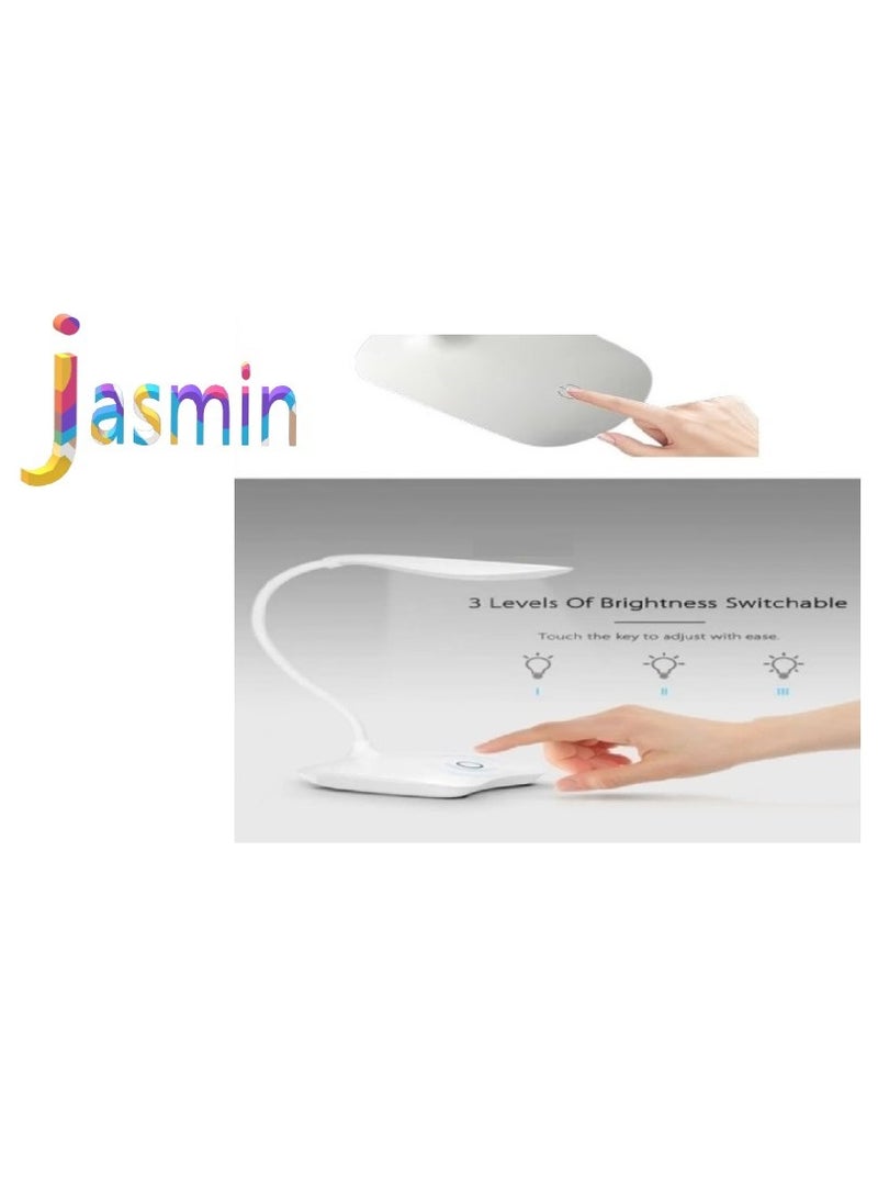 مصباح مكتبي LED -   اباجوره تاتش USB قابله لإعادة الشحن  لحماية العين باللون الأبيض 3 مستويات - Image 2
