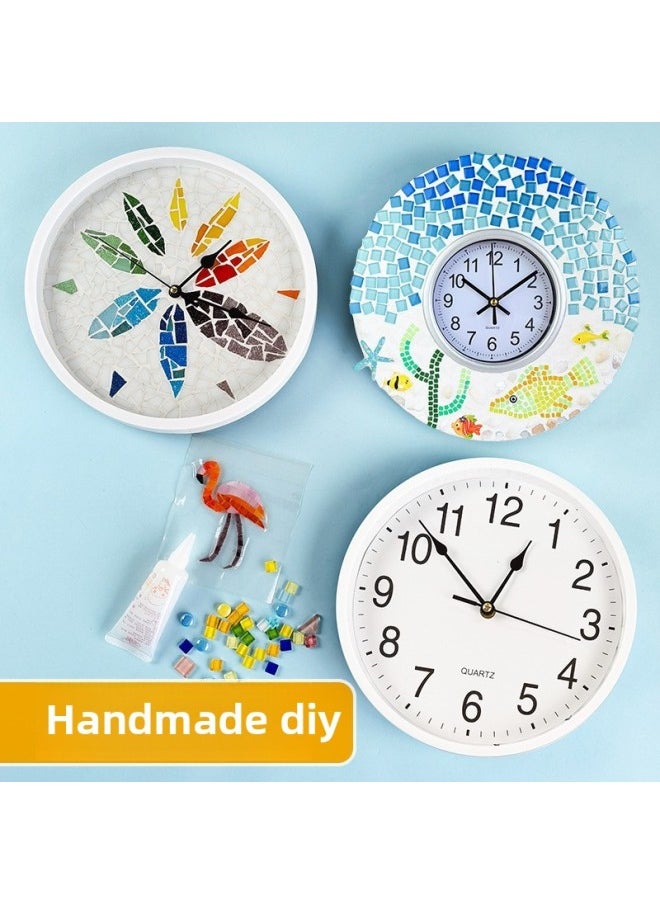 Generic - Handmade Diy Material Bag Mosaic Alarm Clock Clock Children's Educational Toys Suit Creative Desktop Ornaments 3-Color:Triangular Colorful Alarm Clock Material Pack - Image 1