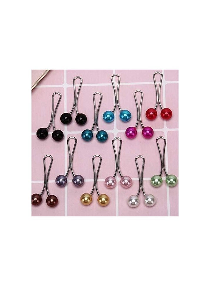 Sky Shine 12PCS Premium Hijab Pins – Crystal & Pearl Brooch Pins for Scarves, Headscarves, Shawls, Wedding Dresses & Abayas – Decorative Safety Clips - Image 4