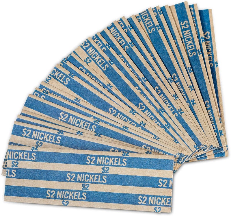Manaloom 1000 Flat Coin Wrappers, Nickels Coins Holder, Convenient Nickel Storage Coin Wrapper - 1000 Pack - Image 2