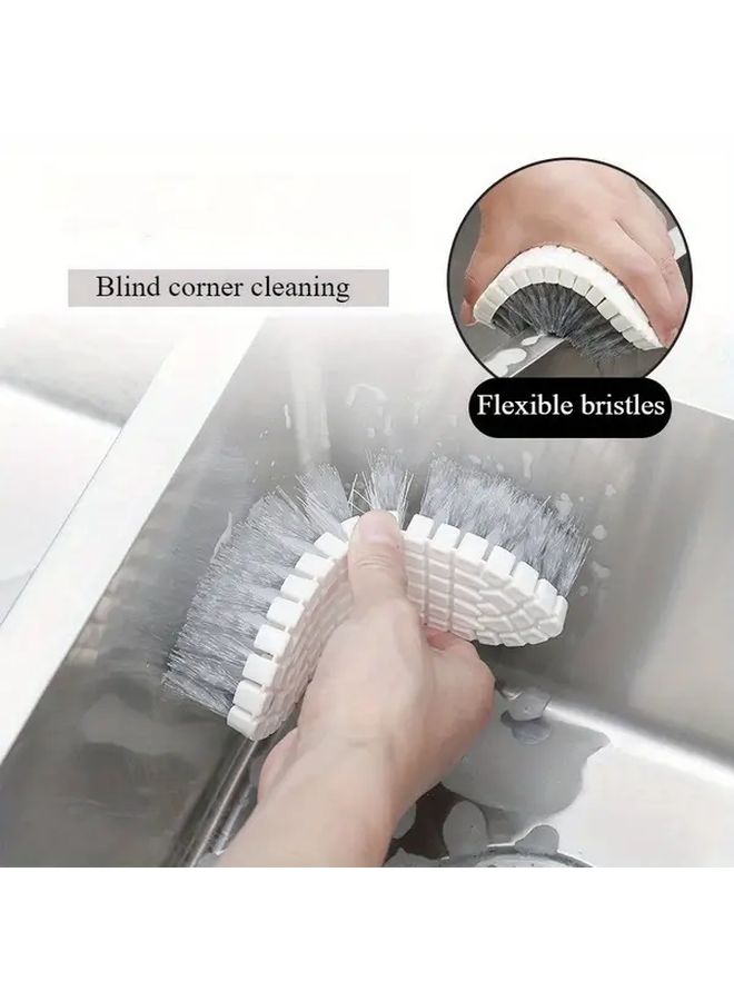 1pc Flexible Cleaning Brush Durable Soft Bristle for Sinks Tiles Kitchen Bathroom - Image 3