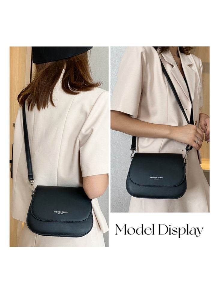 Women's Simple and Fashionable Shoulder Bag, Ladies PU Leather Crossbody Bag Sling Bag Side Bag Carry Bag, Portable Mobile Phone Bag Small Bag Satchel Bag Coin Purse for Girls/College Students - Image 2