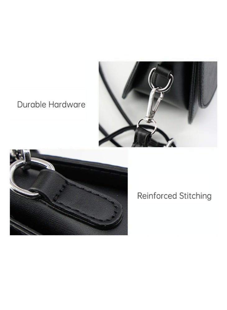 حقيبة كتف نسائية بسيطة وعصرية، حقيبة كروس من جلد البولي يوريثان للسيدات، حقيبة جانبية، حقيبة حمل، حقيبة هاتف محمول محمولة، حقيبة صغيرة، حقيبة عملات معدنية للفتيات/طلاب الجامعات - Image 3