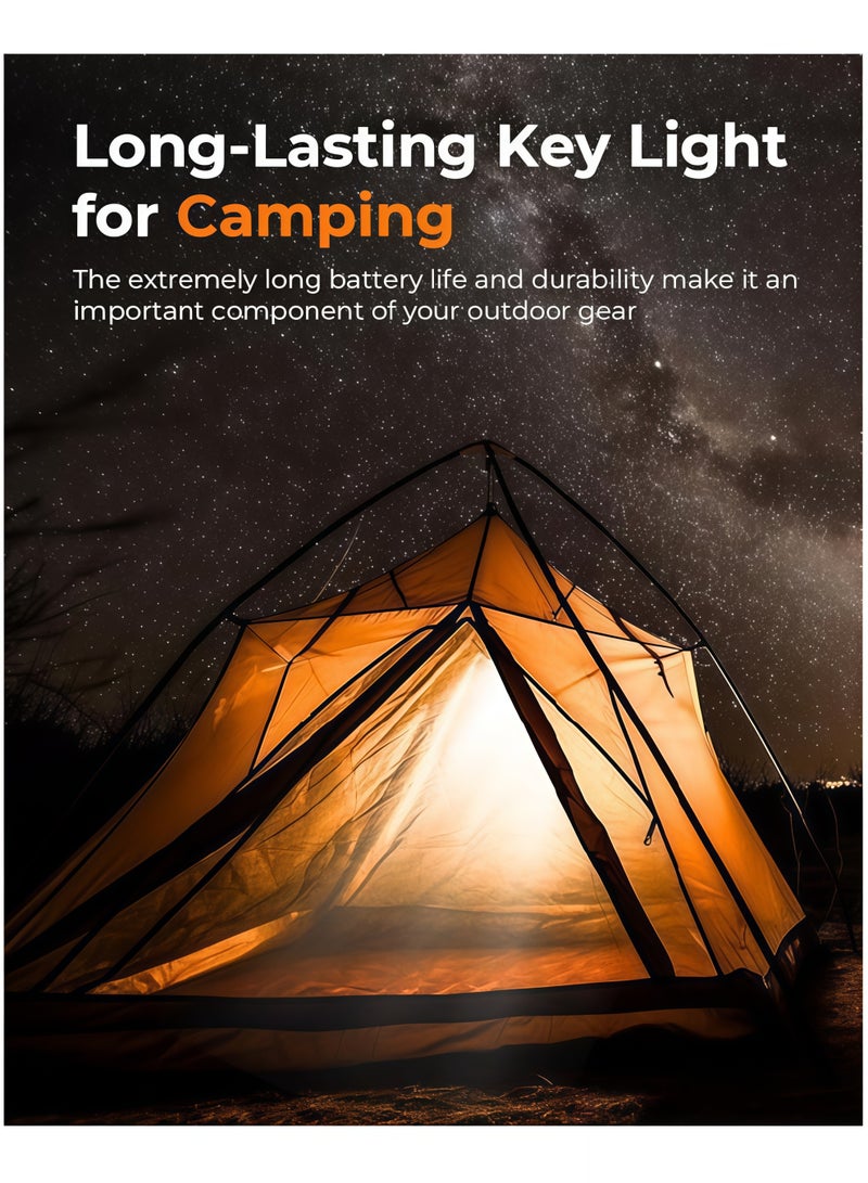 Lurette COB Rechargeable Keychain Flashlight, High Lumen LED Light, Mulit-function Modes, Magnetic Base, Bottle Opener, Emergency, Foldable Stand - Image 3