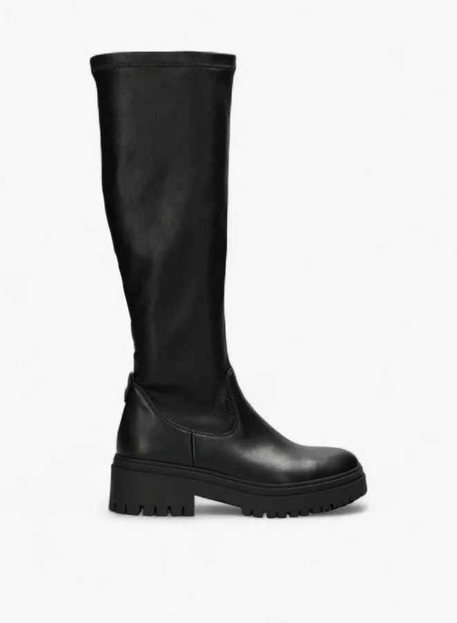 MEXX Solid High Shaft Boots with Zip Closure