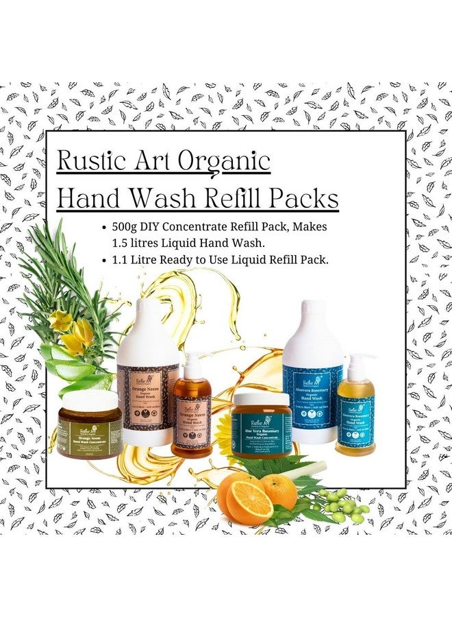 راستيك أرت عبوة إعادة تعبئة غسول اليدين بالصبار والروزماري، جاهزة للاستخدام | طبيعية، نباتية | غير مجففة، مرطبة | (1100 مل) - Image 5