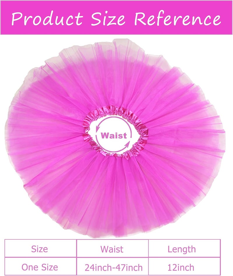 HIWIND Store Tutus for Women 5 Layered Tutus Girl Teens Short Skirt Colorful Running Skirts Rave Costume Tutu Dance Skirt - Image 2