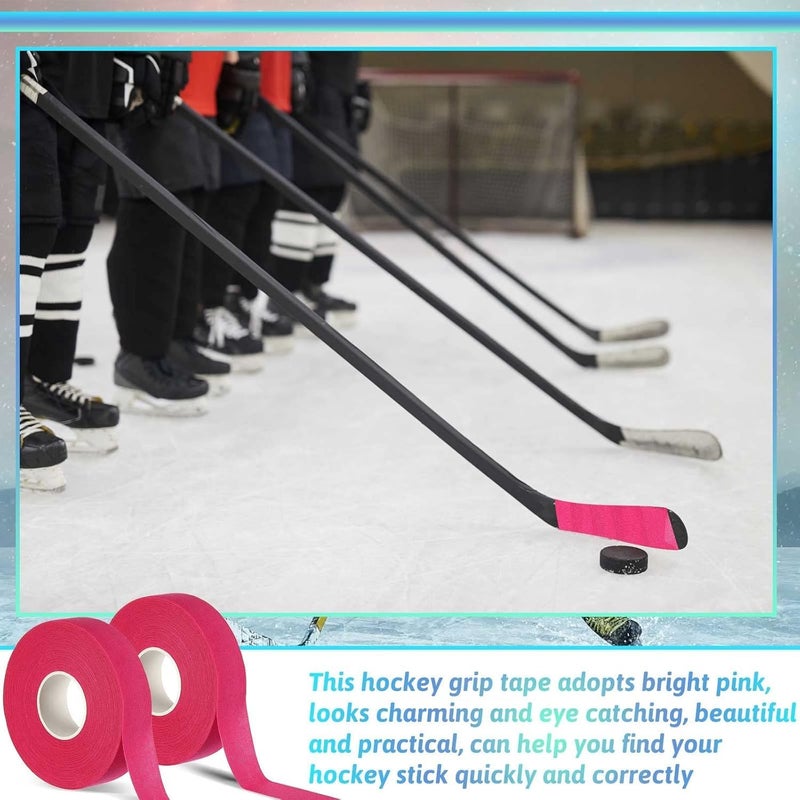 Hockey Ice Hockey tape, wear-resistant anti-skid club handle tape, sports tape 2.5cmx25m rose red 2pcs - Image 5