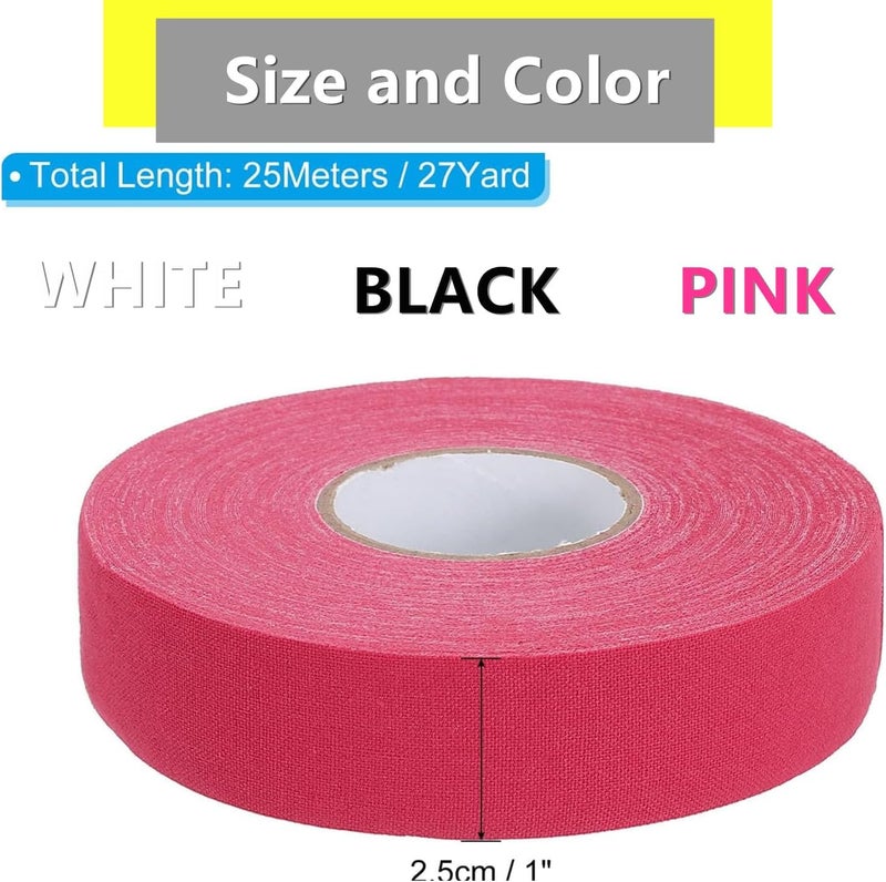 Hockey Ice Hockey tape, wear-resistant anti-skid club handle tape, sports tape 2.5cmx25m rose red 2pcs - Image 3