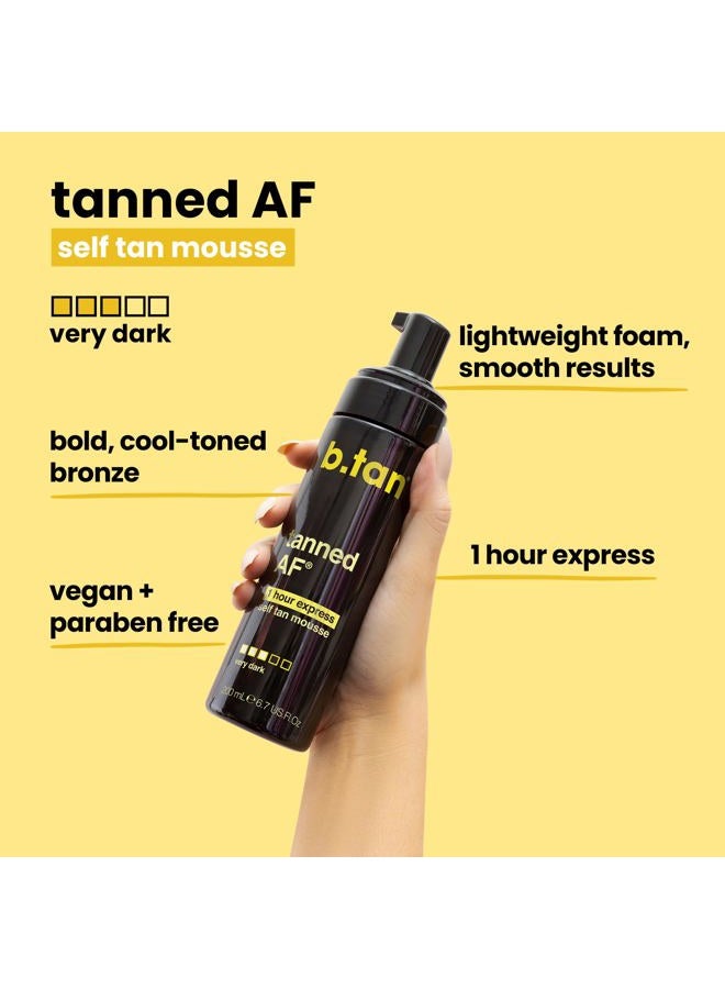 b tan b.tan Dark Self Tanner | Get Tanned - Fast, 1 Hour Express Sunless Tanning Mousse, No Fake Tan Smell, No Added Nasties, Vegan, Cruelty Free, 6.7 Fl Oz - Image 3