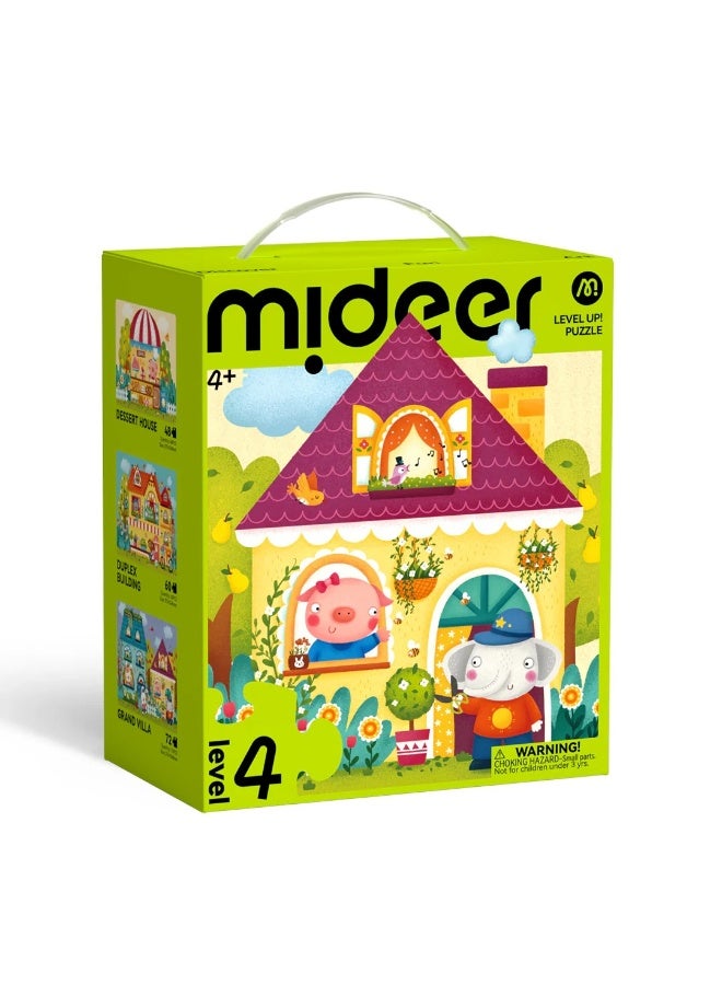 MiDeer Level Up Fairy Tale Town Puzzle Set with Storage Bag Level 4, 3 Progressive Jigsaw Puzzles for Kids 4+, 48-72 Piece Educational Animal Town Puzzle Game for Cognitive Learning - Image 3